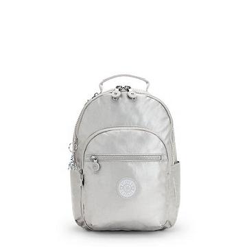 Kipling Seoul Small Metallic Tablet Laptoptassen Zilver | BE 1701DF